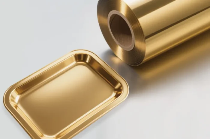 Golden PET for thermoforming packaging tray